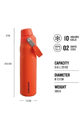 Stanley The Aerolight IceFlow 0.6L Soğuk Su Termos Turuncu - 2